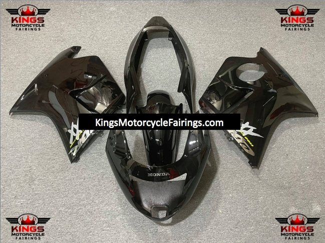 HONDA CBR1100XX Super Blackbird (1996-2007) BLACK, CHROME & YELLOW FAIRINGS