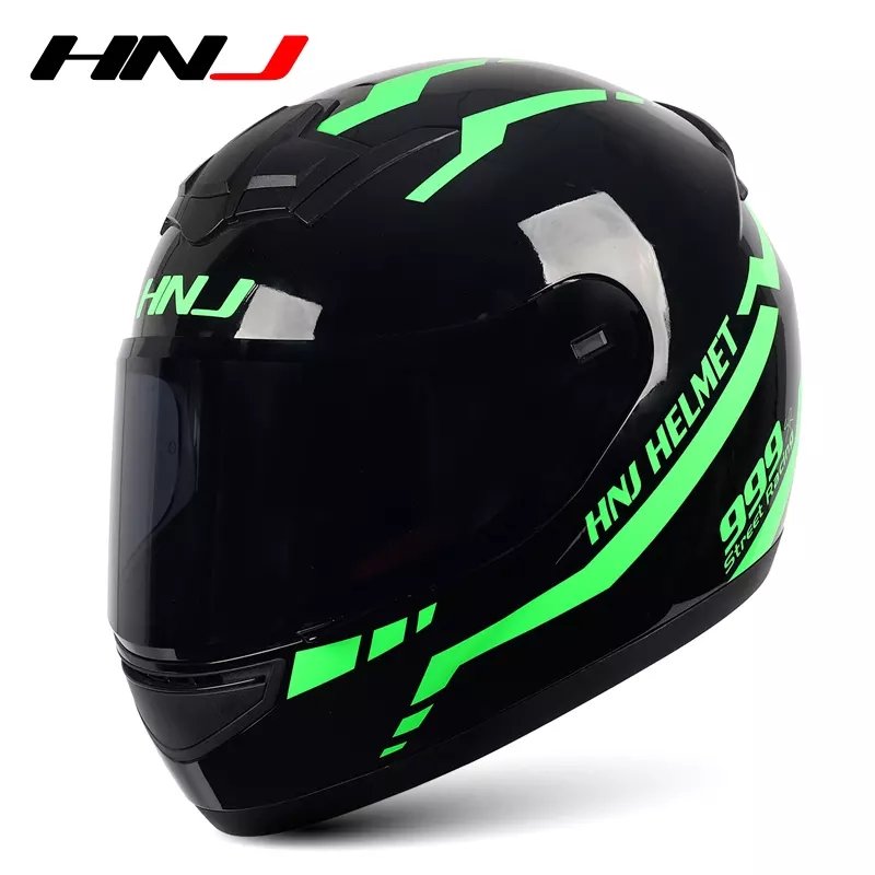 Black & Green Warrior 999 HNJ Motorcycle Helmet