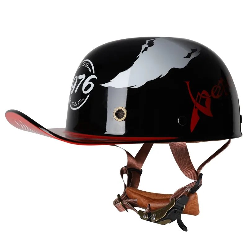 Black, Red & White Venom Retro Baseball Cap Motorcycle Helmet