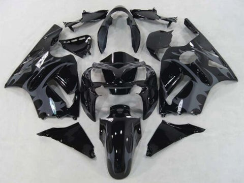 Fairing kit for a KAWASAKI NINJA ZX12R (2002-2006) Black & Gray Tribal