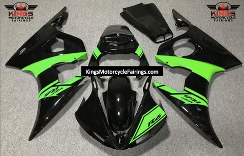 Yamaha YZF-R6 (2003-2004) Black & Green Fairings