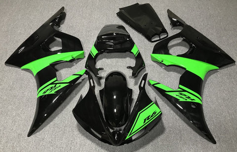 Yamaha YZF-R6 (2005) Black & Green Fairings