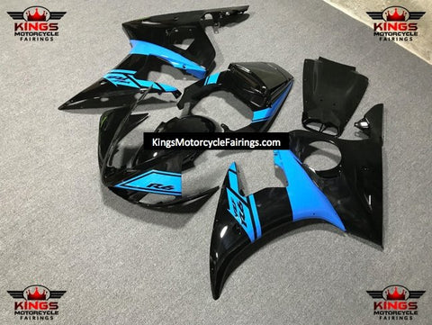 Yamaha YZF-R6 (2003-2004) Black & Light Blue Fairings