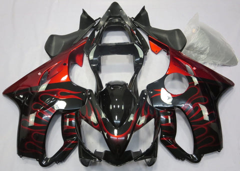 Honda CBR600F4i (2001-2003) Black & Red Flame Fairings