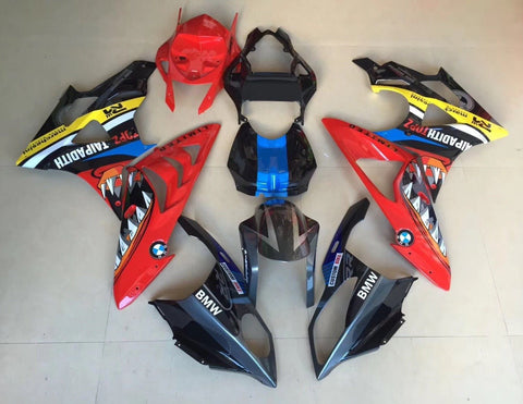 BMW S1000RR (2009-2014) Black & Red Shark Fairings