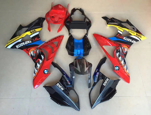 BMW S1000RR (2009-2014) Black & Red Shark Fairings