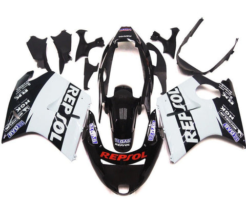 HONDA CBR1100XX Super Blackbird (1996-2007) Black & White Repsol Fairings