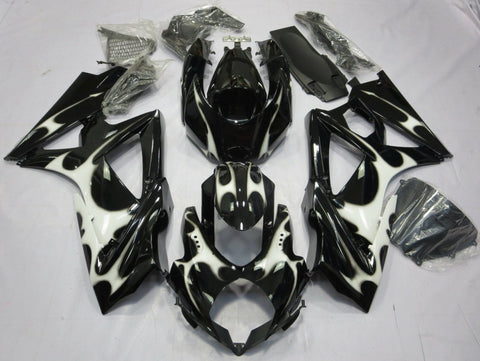 Suzuki GSXR600 (2008-2010) Black & White Tribal Fairings