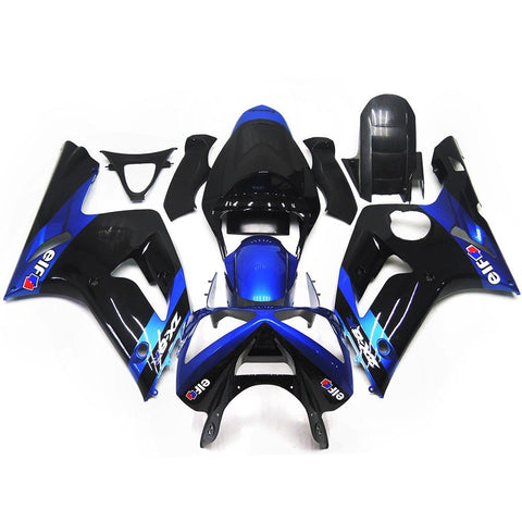 Fairing kit for a Kawasaki ZX6R 636 (2003-2004) Blue & Black Elf