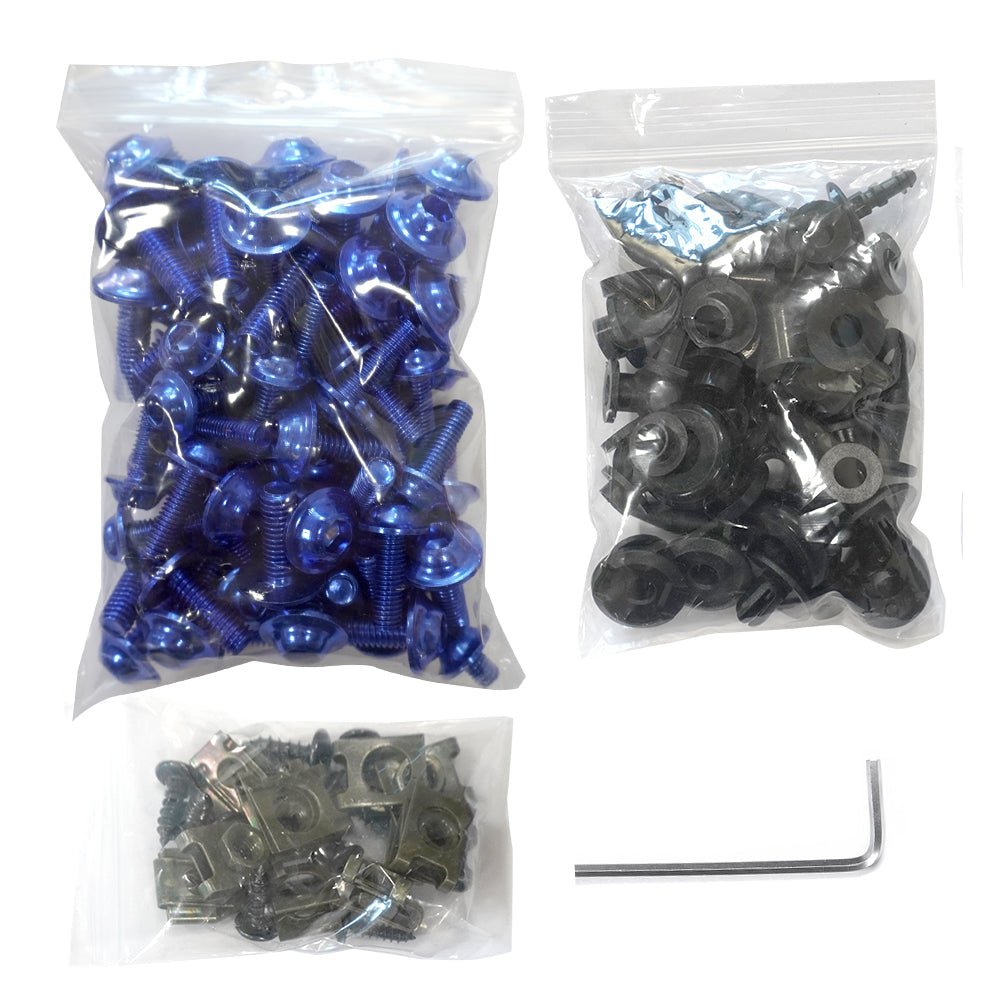 Blue Bolt Kit for Motorcycle Fairing Installation - UnIversal Fit