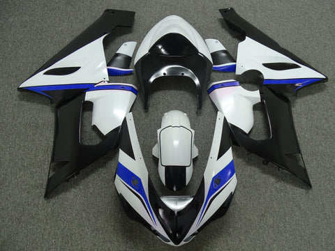 Fairing kit for a Kawasaki ZX6R 636 (2005-2006) White, Black & Blue