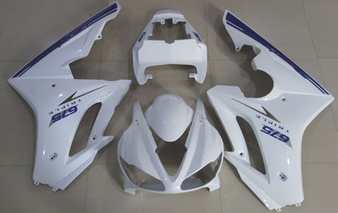 Triumph Daytona 675 (2009-2012) White & Blue Fairings