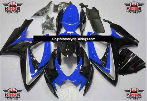 Suzuki GSXR750 (2006-2007) Black, Blue & Silver Fairings