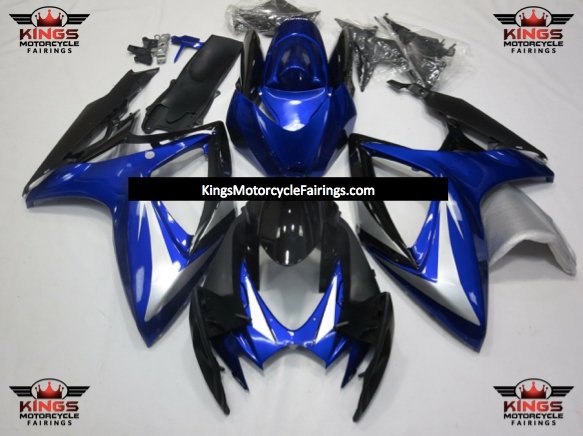 Suzuki GSXR750 (2006-2007) Blue, Black & Silver Fairings