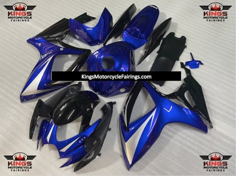 Suzuki GSXR750 (2006-2007) Blue, Silver & Black Fairings