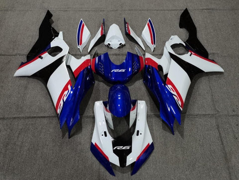 YAMAHA YZF-R6 (2017-2020) White, Blue, Red & Black Fairings