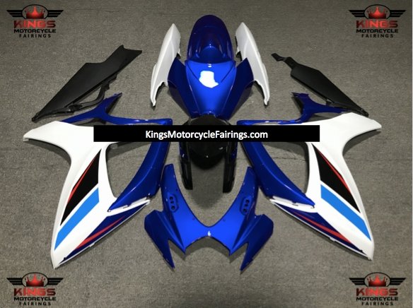 Suzuki GSXR750 (2006-2007) Blue, White, Black & Red Fairings