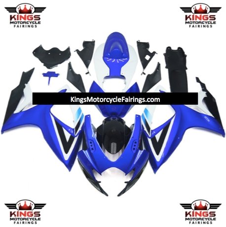 Suzuki GSXR750 (2006-2007) Blue, White & Black Fairings