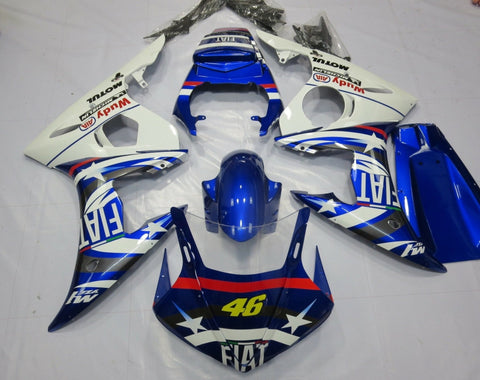 Yamaha YZF-R6 (2005) Blue, White & Red Fiat Star Fairings