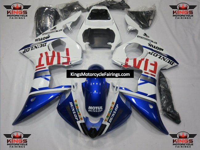 Yamaha YZF-R6 (2003-2004) Blue, White & Red Fiat Fairings