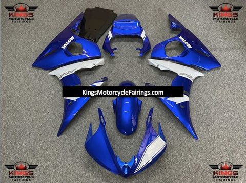 Yamaha YZF-R6 (2003-2004) Blue, White & Silver Motul Fairings