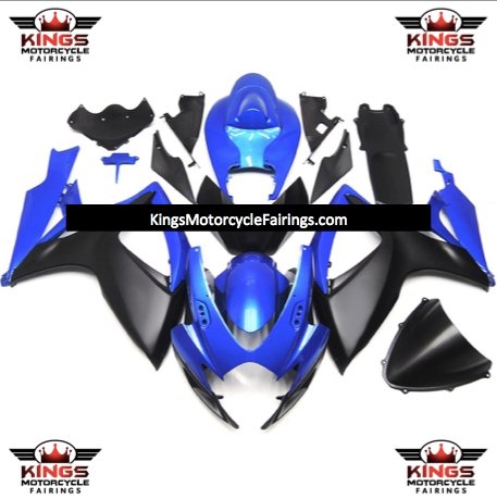 Suzuki GSXR750 (2006-2007) Blue & Matte Black Fairings