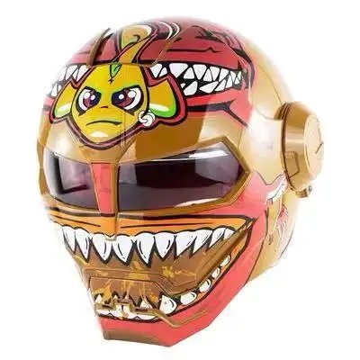 Brown Shark Iron Man Motorcycle Helmet