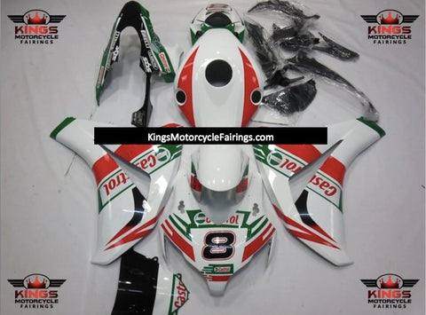 Honda CBR1000RR (2008-2011) White, Red & Green Castrol Fairings