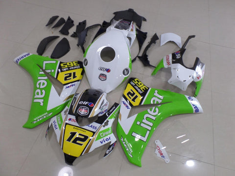 Honda CBR1000RR (2008-2011) White, Lime Green, Yellow & Black Linear Fairings