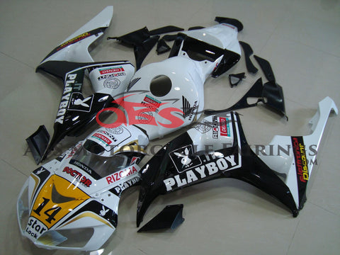 Honda CBR1000RR (2006-2007) White, Black & Gold Playboy Fairings