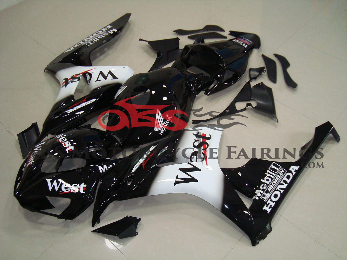 Honda CBR1000RR (2006-2007) Black & White West Fairings