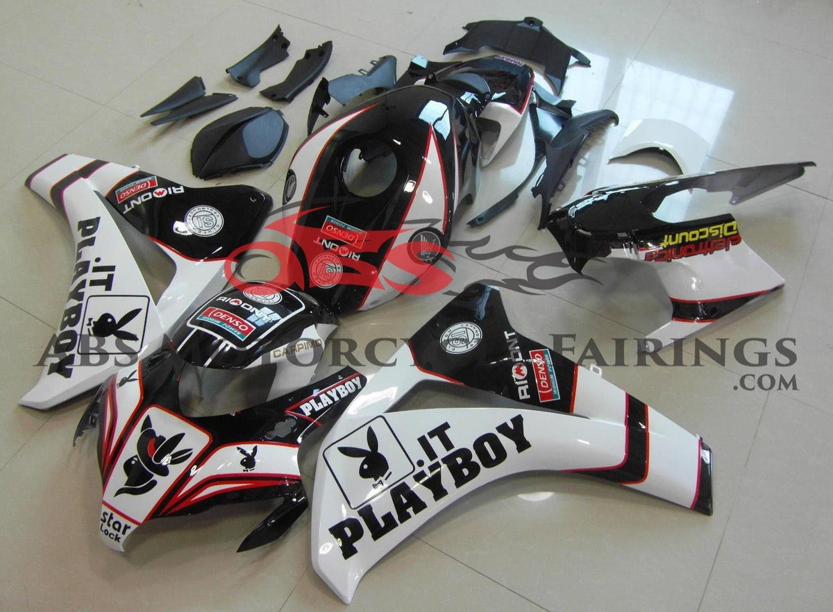 Honda CBR1000RR (2008-2011) Black, White & Red Playboy Fairings