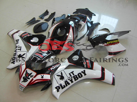 Honda CBR1000RR (2008-2011) Black, White & Red Playboy Fairings