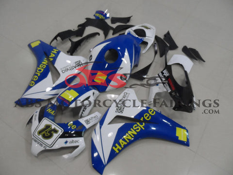 Honda CBR1000RR (2008-2011) White, Blue & Yellow HANNspree Fairings