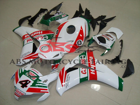 Honda CBR1000RR (2008-2011) White, Red & Green Castrol #4 Fairings