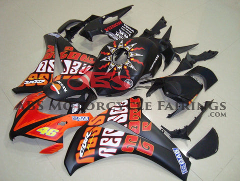 Honda CBR1000RR (2008-2011) Matte Black & Orange ROSSI Fairings