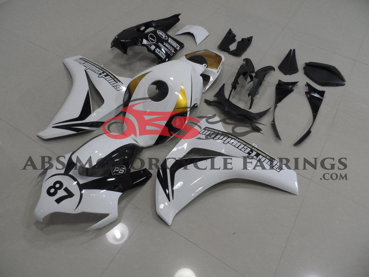 Honda CBR1000RR (2008-2011) White, Black & Gold Fairings