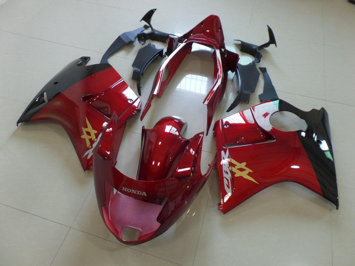 HONDA CBR1100XX Super Blackbird (1996-2007) Candy Red, Black, Silver & Gold Fairings