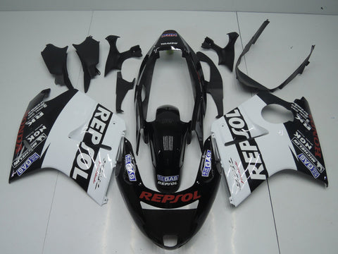 HONDA CBR1100XX Super Blackbird (1996-2007) WHITE, BLACK & RED REPSOL FAIRINGS