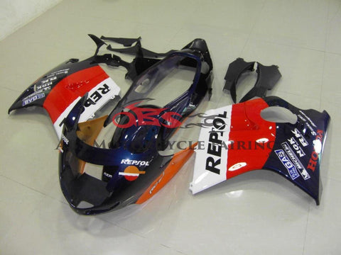 HONDA CBR1100XX Super Blackbird (1996-2007) Dark Blue, Orange, White & Red Repsol FAIRINGS