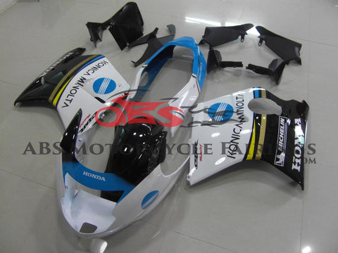 HONDA CBR1100XX Super Blackbird (1996-2007) WHITE, BLACK & BLUE KONICA MINOLTA FAIRINGS