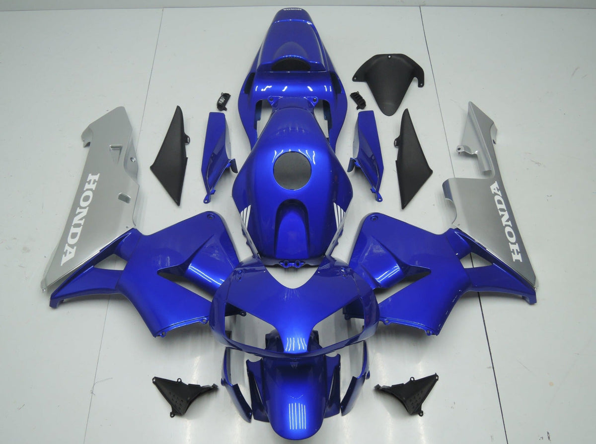 Honda CBR600RR (2003-2004) Blue, Silver & White Fairings