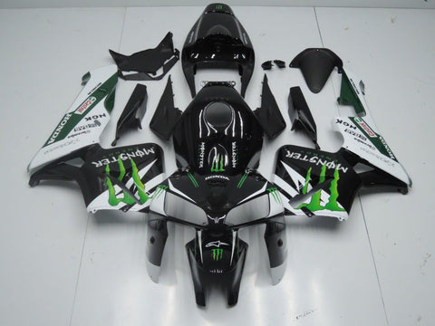 Honda CBR600RR (2005-2006) Black, White & Green Monster Fairings