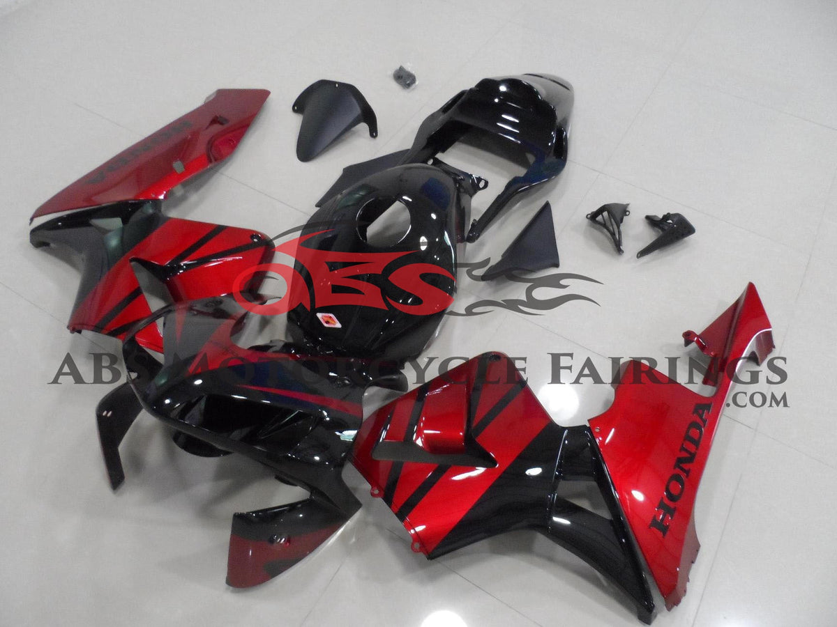 Honda CBR600RR (2003-2004) Black & Candy Apple Red Fairings