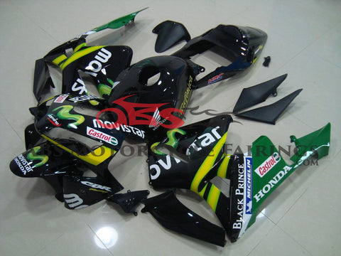 Honda CBR600RR (2003-2004) Black and Green MOVISTAR Fairings