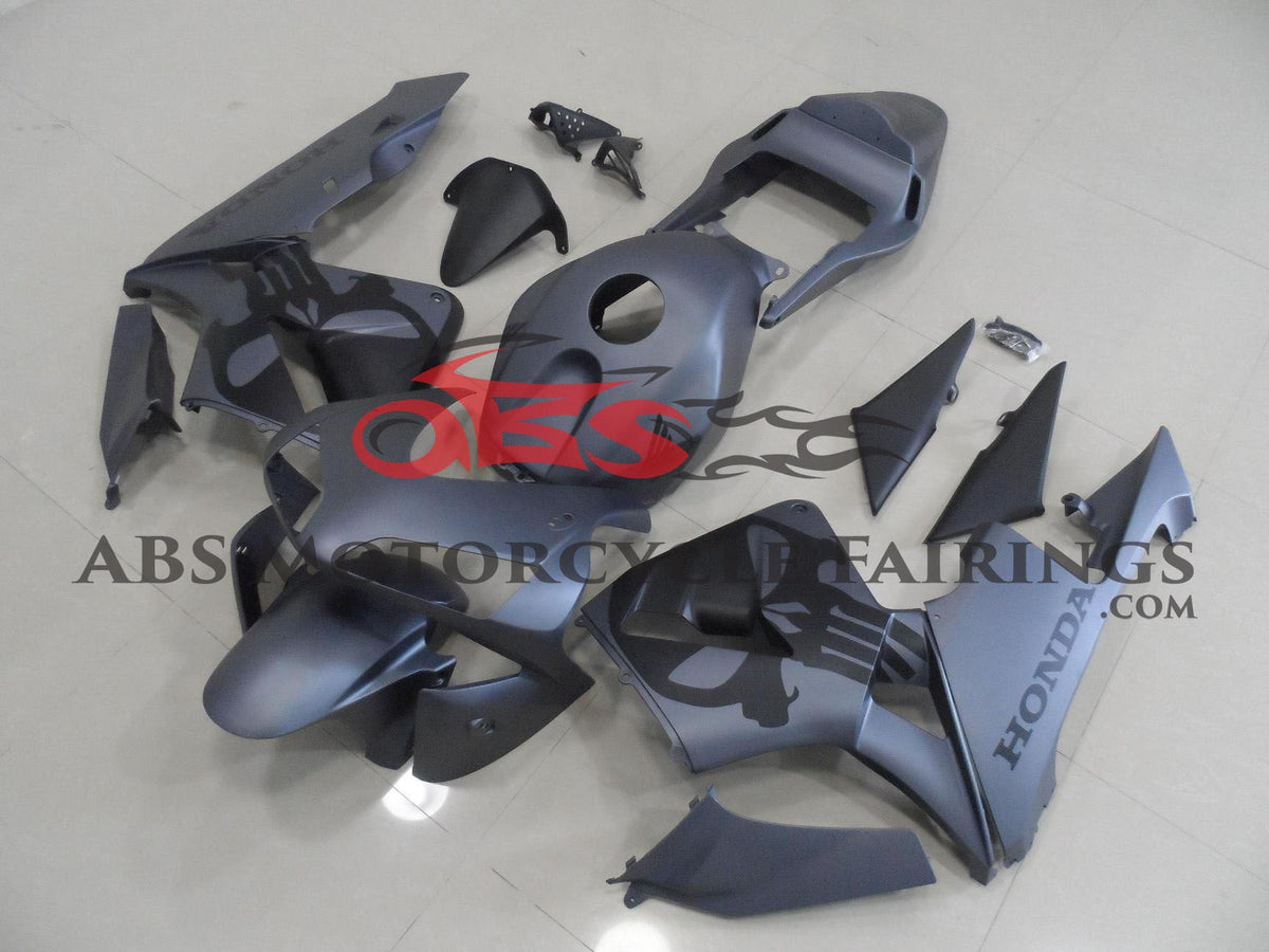 Honda CBR600RR (2003-2004) Matte Grey & Black Skull Fairings