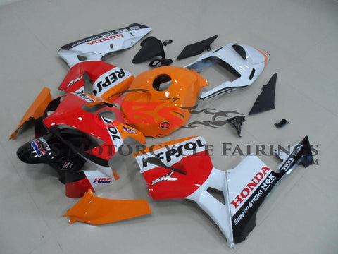 Honda CBR600RR (2003-2004) Orange, Red & White Repsol Fairings