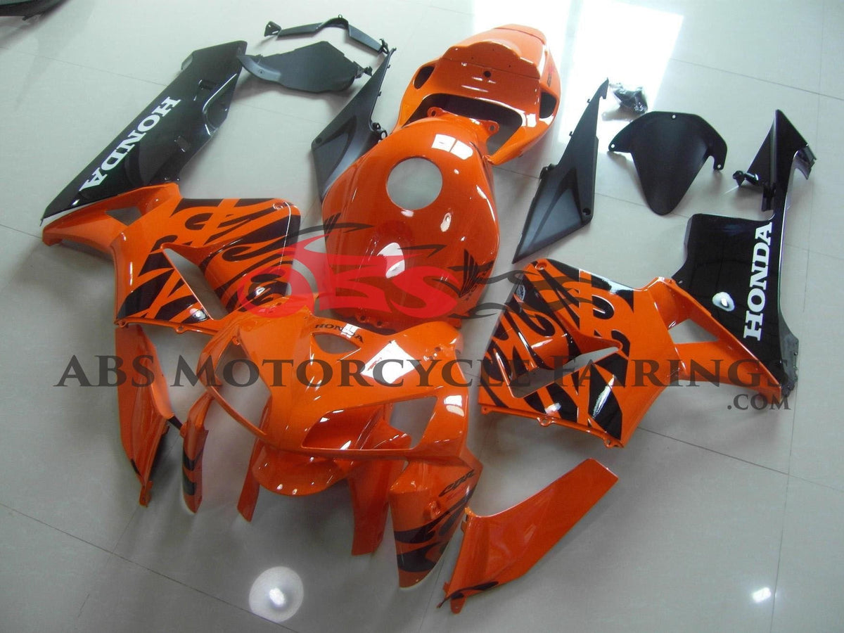 Honda CBR600RR (2005-2006) Orange & Black Tribal Fairings