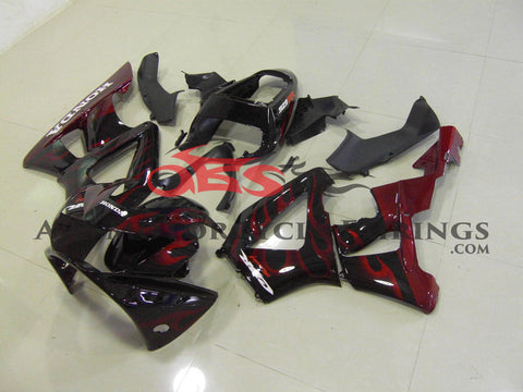 Honda CBR900RR 929 (2000-2001) Black & Red Flame Fairings