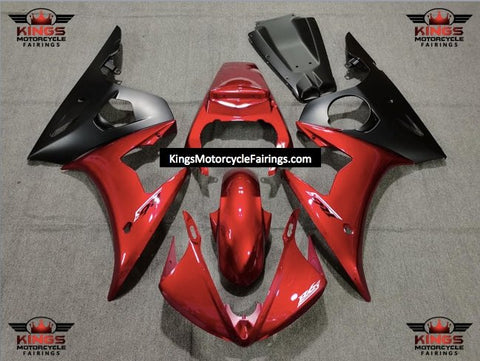 Yamaha YZF-R6 (2003-2004) Candy Red & Matte Black Fairings